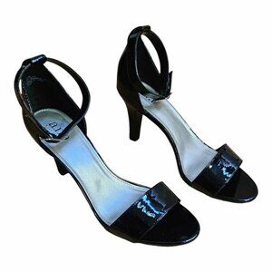 New a.n.a Black Ana Zita Ankle Strap Open Toe High Heels Size 10 Medium